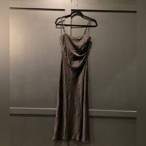 Revolve House of Harlow 1960 Satin style ruched Slip strappy sleeveless Dress S